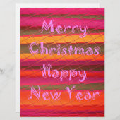 メリークリスマスハッピーニューイヤーカラーデザイン レターヘッド (正面/裏面)