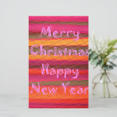 メリークリスマスハッピーニューイヤーカラーデザイン 便箋 (スタンド正面)