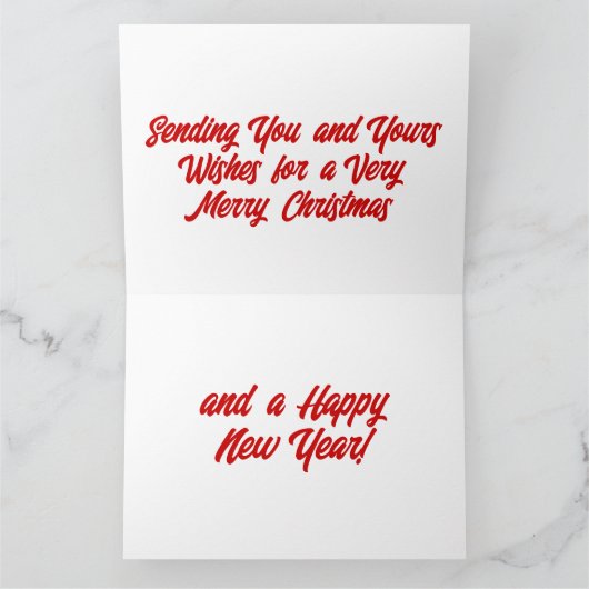 メリークリスマスハッピーニューイヤーカード カード (内部)