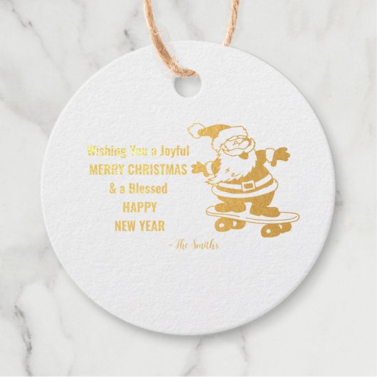 メリークリスマスハッピーニューイヤーギフト フェイバータグ (正面)