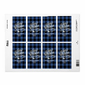 メリークリスマスハッピーニューイヤークラシックブルーチェック ラベル (フルシート)