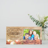 メリークリスマスハッピーニューイヤーグリーティングフォトカード シーズンカード (スタンド正面)