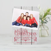 メリークリスマスハッピーニューイヤースクリプトカスタムの写真 カード (スタンド正面)