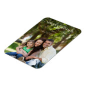 メリークリスマスハッピーニューイヤースクリプトカスタムの写真 マグネット (左側)