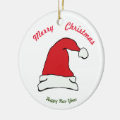 メリークリスマスハッピーニューイヤーセラミックオーナメント セラミックオーナメント (左)