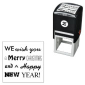 メリークリスマスハッピーニューイヤータイポグラフィスタンプ セルフインキングスタンプ (インサイチュ)