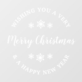 メリークリスマスハッピーニューイヤータイポグラフィ ウィンドウサイン