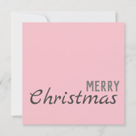 メリークリスマスハッピーニューイヤーピンクのホリデーカード カード