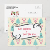 メリークリスマスハッピーニューイヤーフェスティバル挨拶 シーズンポストカード (正面/裏面)