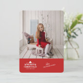 メリークリスマスハッピーニューイヤーフォトグリーティングカード シーズンカード (スタンド正面)