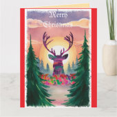 メリークリスマスハッピーニューイヤーフローラホリデーカード カード (正面)