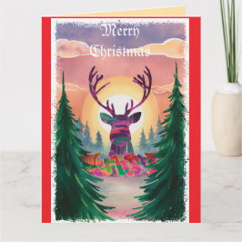 メリークリスマスハッピーニューイヤーフローラホリデーカード カード