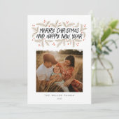 メリークリスマスハッピーニューイヤーフローラホリデーカード シーズンカード (スタンド正面)