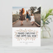 メリークリスマスハッピーニューイヤーフローラホリデーカード シーズンカード (スタンド正面)