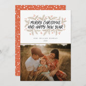 メリークリスマスハッピーニューイヤーフローラ シーズンカード (正面/裏面)