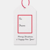 メリークリスマスハッピーニューイヤーペンギン ギフトタグ (裏面)