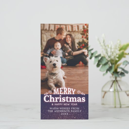 メリークリスマスハッピーニューイヤーホリディウィッシュフォト シーズンカード (スタンド正面)