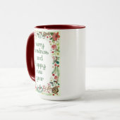 メリークリスマスハッピーニューイヤーホリデーギフト マグカップ (正面左)