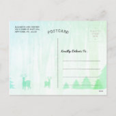 メリークリスマスハッピーニューイヤーホリデーグリーティング シーズンポストカード (裏面)