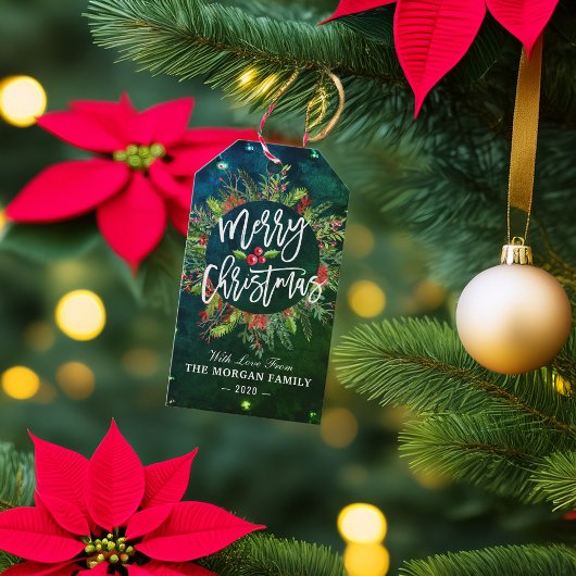 メリークリスマスハッピーニューイヤーホリデーサンタパーティー ギフトタグ