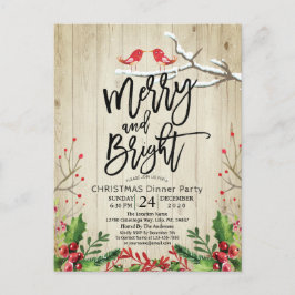 メリークリスマスハッピーニューイヤーホリデーサンタパーティー ポストカード