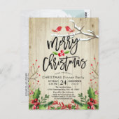 メリークリスマスハッピーニューイヤーホリデーサンタパーティー ポストカード (正面/裏面)