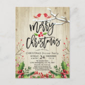 メリークリスマスハッピーニューイヤーホリデーサンタパーティー ポストカード (正面)