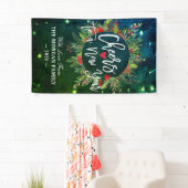 メリークリスマスハッピーニューイヤーホリデーサンタパーティー 横断幕 (インサイチュ)