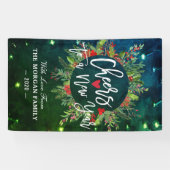 メリークリスマスハッピーニューイヤーホリデーサンタパーティー 横断幕 (横)