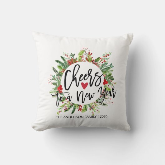メリークリスマスハッピーニューイヤーホリデーパーティーの写真 クッション (正面)