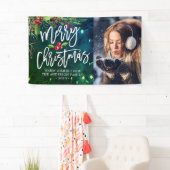 メリークリスマスハッピーニューイヤーホリデーパーティーの写真 横断幕 (インサイチュ)