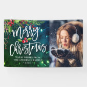 メリークリスマスハッピーニューイヤーホリデーパーティーの写真 横断幕 (横)