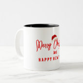 メリークリスマスハッピーニューイヤーマグカップ ツートーンマグカップ (正面左)