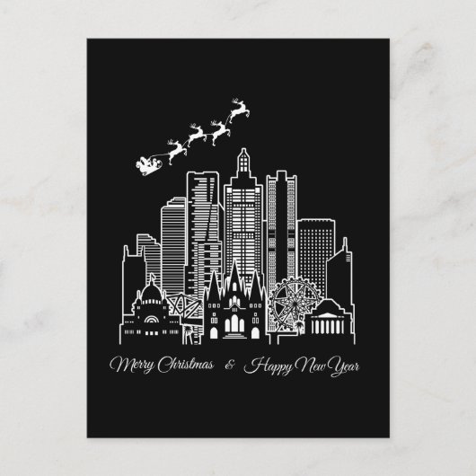 メリークリスマスハッピーニューイヤーメルボルンオーストラリア ポストカード (正面)