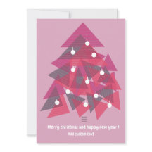 メリークリスマスハッピーニューイヤーモダンピンク