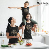 メリークリスマスハッピーニューイヤーモダンブラック&金ゴールド Tシャツ