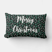 メリークリスマスハッピーニューイヤーリバーシブル ランバークッション (正面)