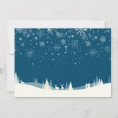 メリークリスマスハッピーニューイヤー冬のシーン写真 シーズンカード (裏面)