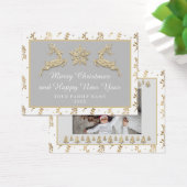 メリークリスマスハッピーニューイヤー名グレー金ゴールド (デスク)