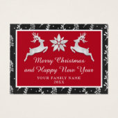 メリークリスマスハッピーニューイヤー名ブラックシルバー (正面)