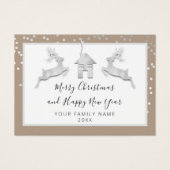 メリークリスマスハッピーニューイヤー名ホワイトアイボリー (正面)