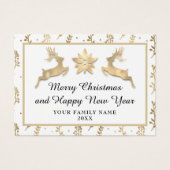 メリークリスマスハッピーニューイヤー名ホワイト金ゴールド (正面)