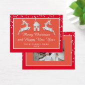 メリークリスマスハッピーニューイヤー名レッドグレー (デスク)