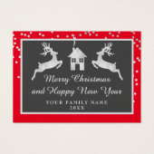 メリークリスマスハッピーニューイヤー名レッドシルバー (正面)