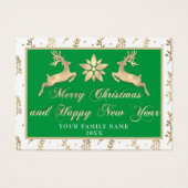 メリークリスマスハッピーニューイヤー名写真グリーン (正面)