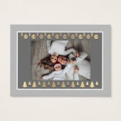 メリークリスマスハッピーニューイヤー名写真グレー (裏面)