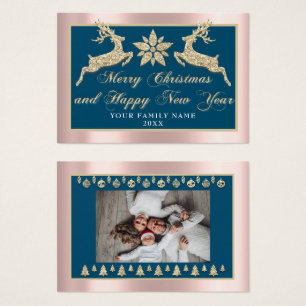 メリークリスマスハッピーニューイヤー名写真枠