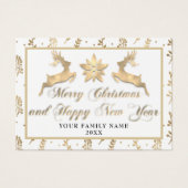 メリークリスマスハッピーニューイヤー名写真白 (正面)