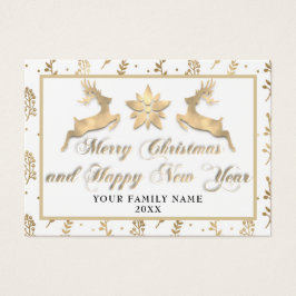 メリークリスマスハッピーニューイヤー名写真白