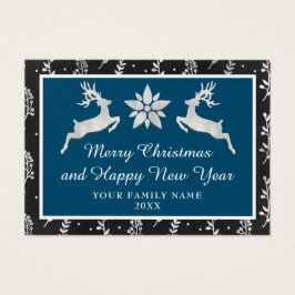 メリークリスマスハッピーニューイヤー名海軍シルバー